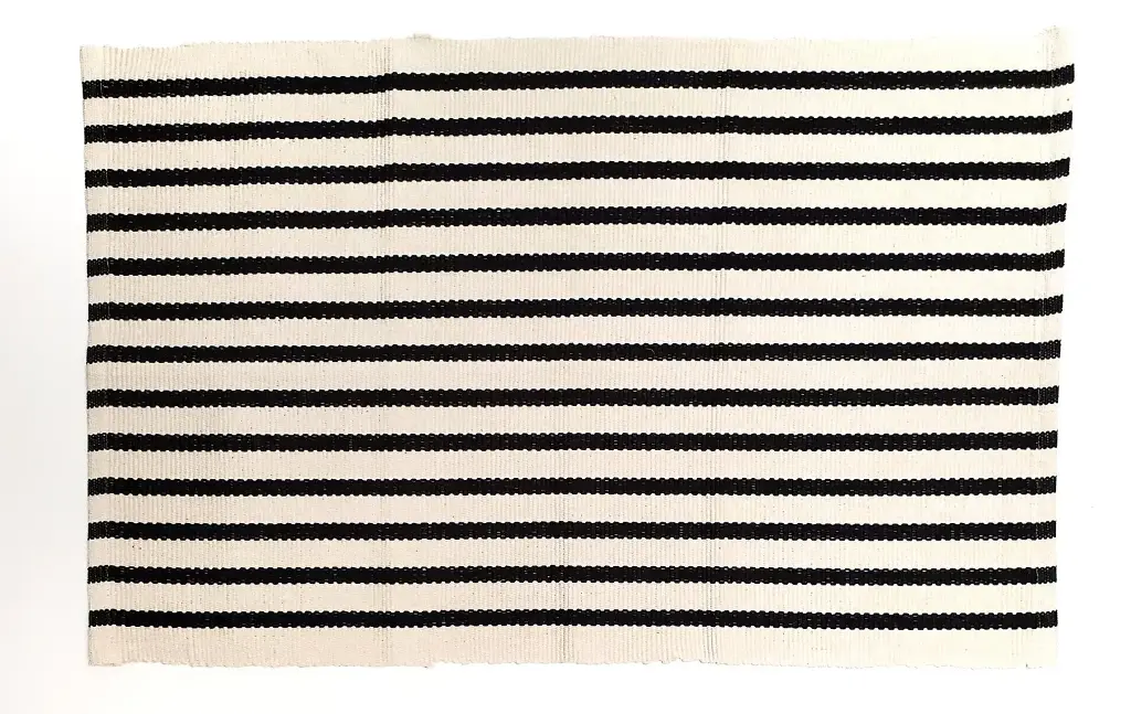 MAT EXP-SD STRIPE BLK 70X110