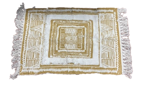 Mat fringed Mustard 60x 90