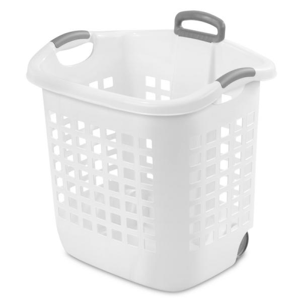 Laundry Basket 62L Wheels 