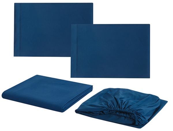 BED SHEET KING 4PC BLUE