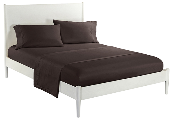 BED SHEET KING 4PC BROWN