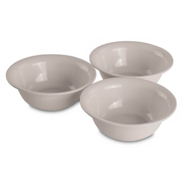 BOWL 20OZ 3PC SET GREY