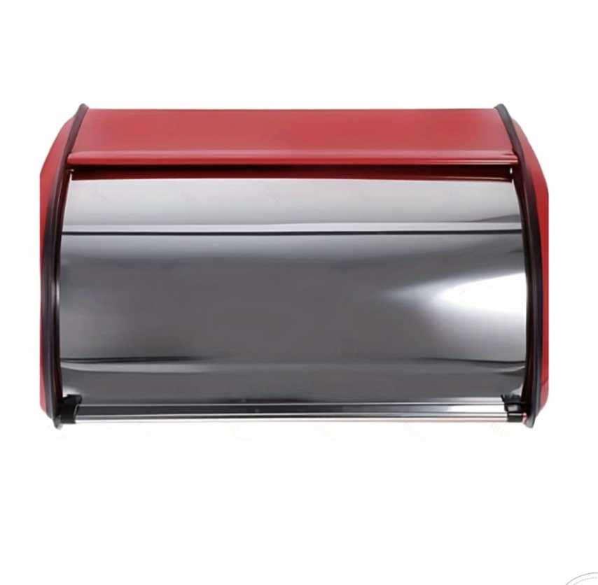 BREAD BOX METAL RED