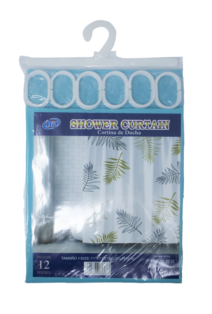 SHOWER CURTAIN PLASTIC 180x180CM