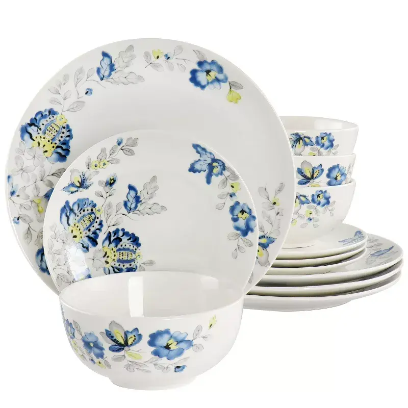 GIBSON UPPINGHAM 12PC DINNERWARE SET ROUND