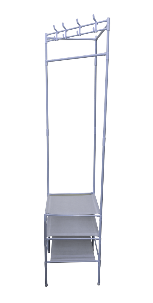 Corner Coat Rack White 3 Layers 188 x 40 x 40