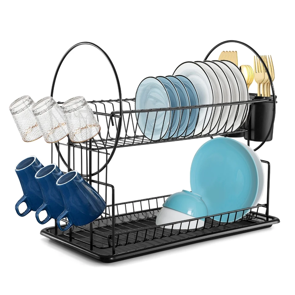 Two Tier Metal Dish Rack