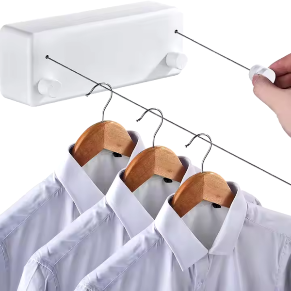 Retractable Clothes Line White