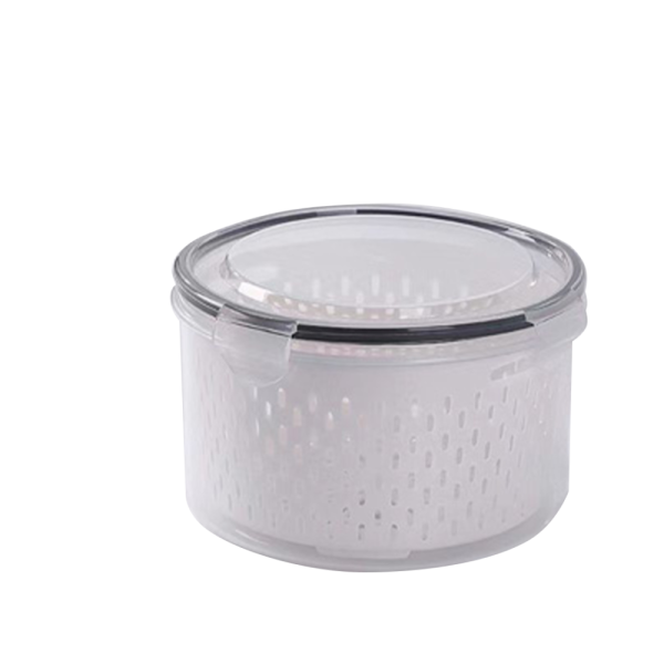 ROUND FOOD CONTAINER W STRAINER 3300ML