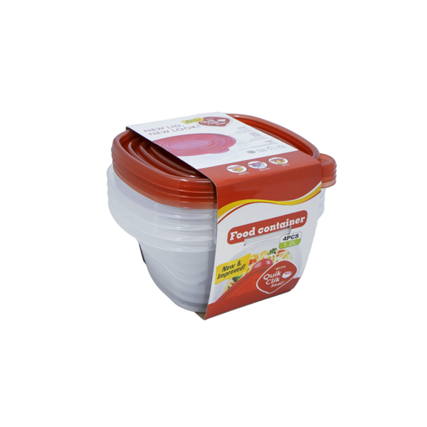 FOOD CONTAINER 1.2L 4PCS SET