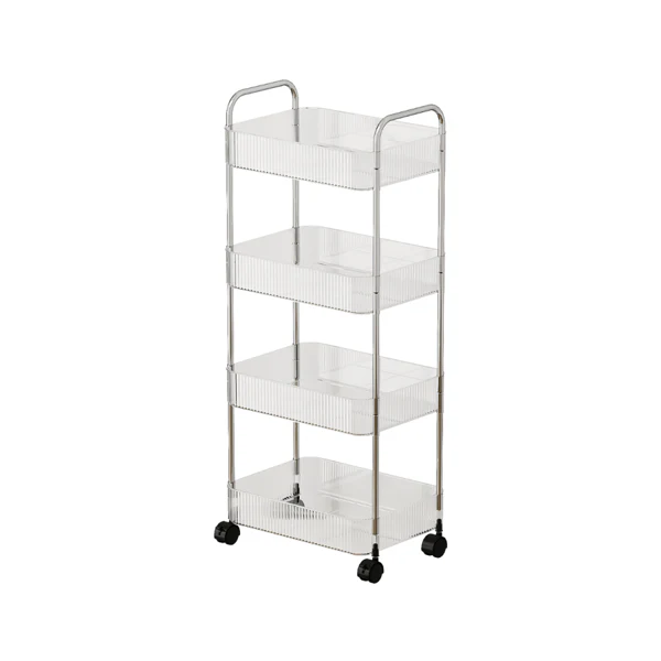 TRANSPARENT TROLLEY CART 4 TIER