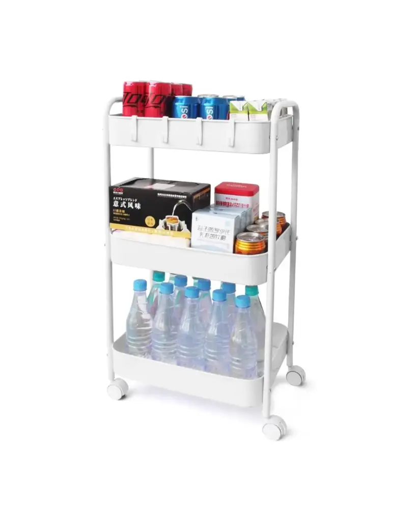 3 tier metal cart