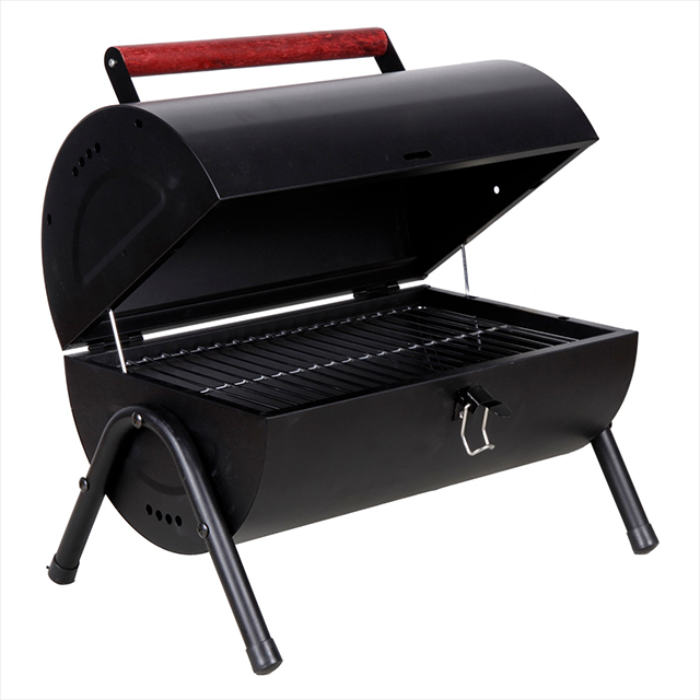 GIBSON DELWIN DOUBLE BARREL 14.75 INCH BBQ PIT, BLACK