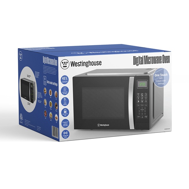 WESTINGHOUSE 1.50 CU FT DIGITAL MICROWAVE BLACK