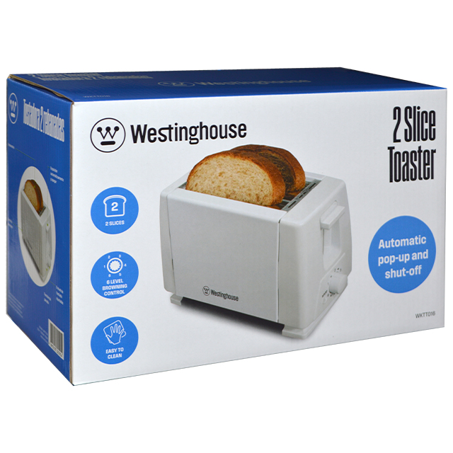 WESTINGHOUSE TOASTER 2 SLICE WHITE