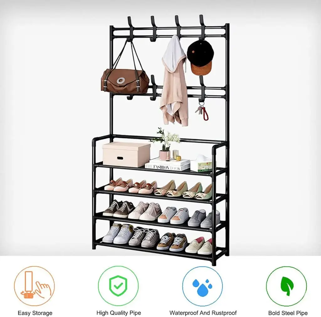 2 in 1 Coat & Shoe Rack