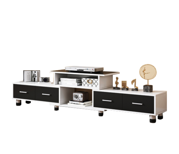 TV STAND ADJUSTABLE BLK