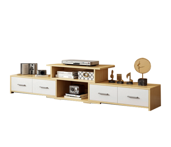 TV STAND ADJUSTABLE OAK