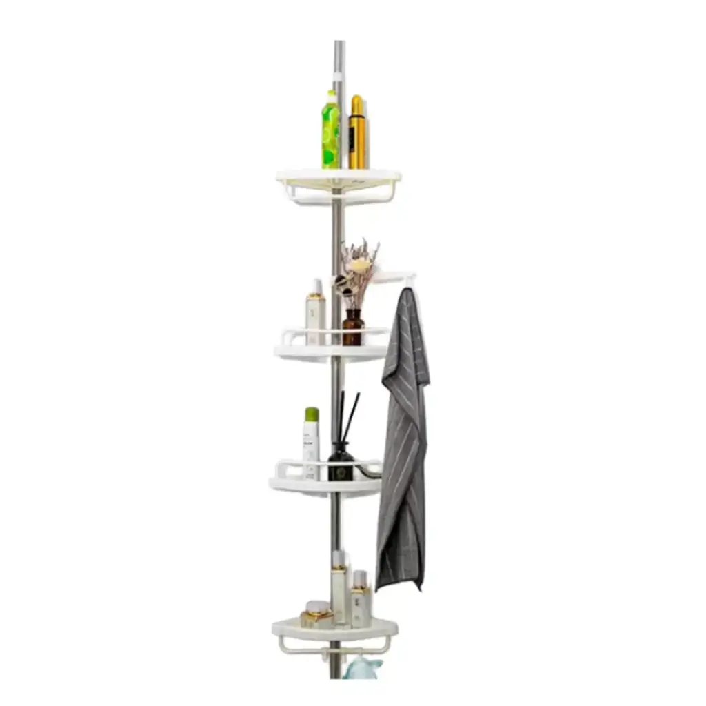 SHOWER CORNER SHELF EXPANDING ROD