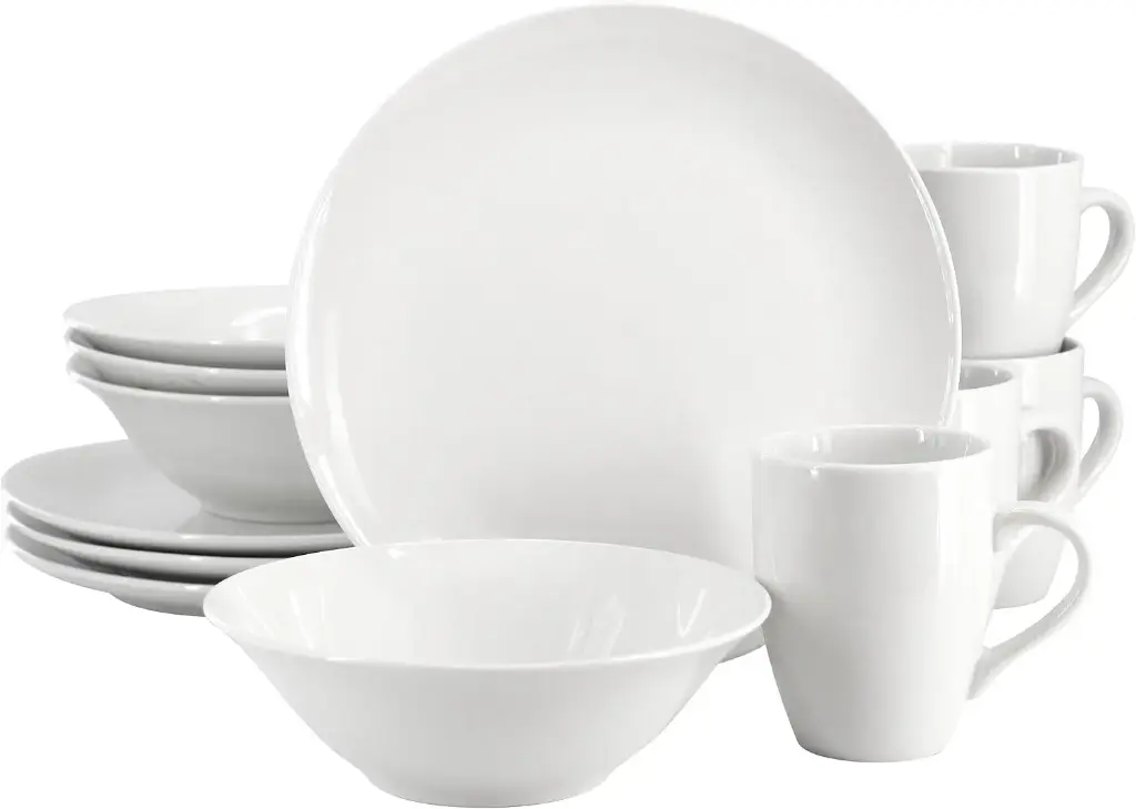 Gibson 12pc White Dinnerware Set