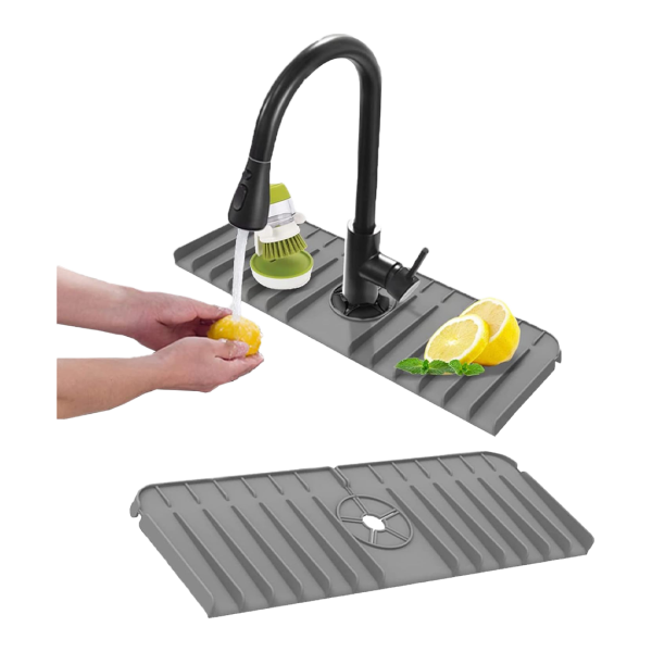 KITCHEN SINK SILICONE MAT GREY