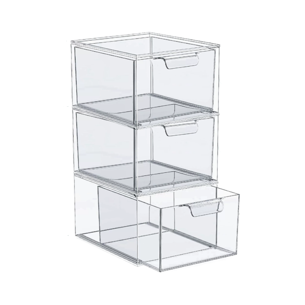 Clear Acrylic Storage Box 3 Layer
