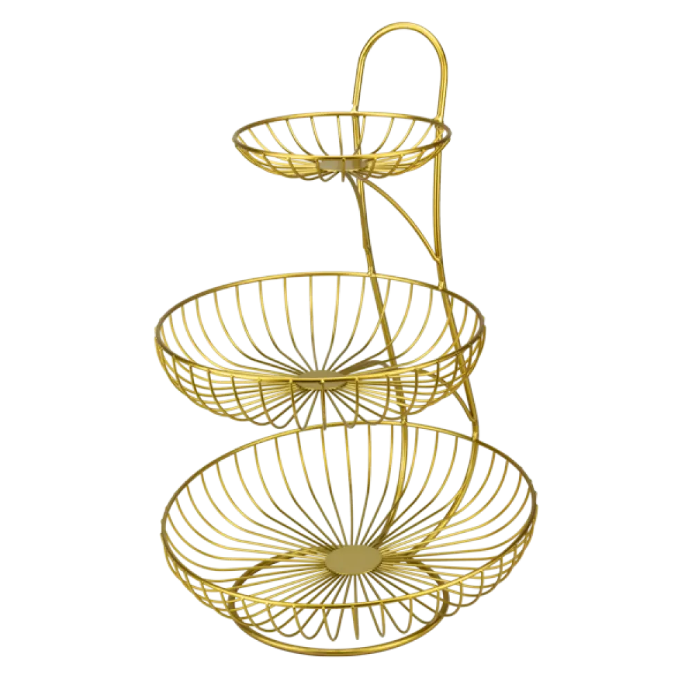 FRUIT RACK 3 TIER GOLD