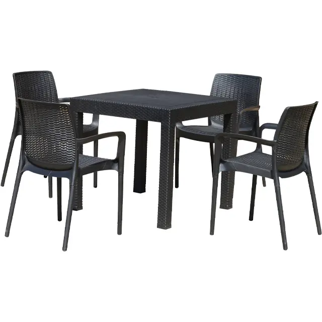 COASTLINE CASTARA 5PC OUTDOOR DINING PATIO SET BROWN