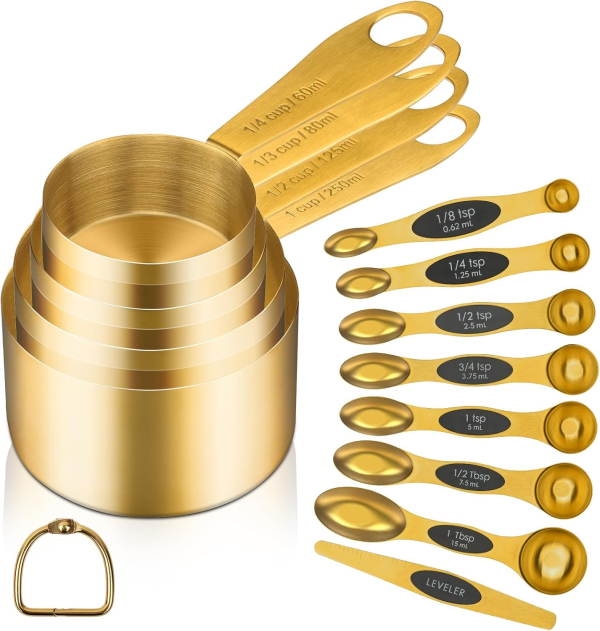 MEASURING CUP + SPOON GOLD