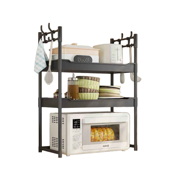 MICROWAVE STAND 2 TIER BLACK