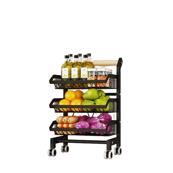 PANTRY BASKET WITH WHEEL 3 TIER