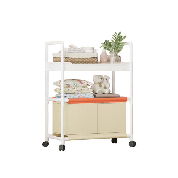 HAMPER WITH WHEEL 2 LAYER WHITE