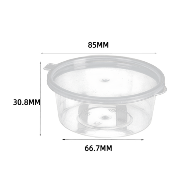CONDIMENT CONTAINER CLAMSHELL LID 85MM