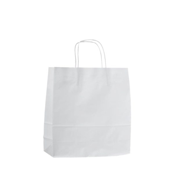 KRAFT WHITE PAPER BAG MED