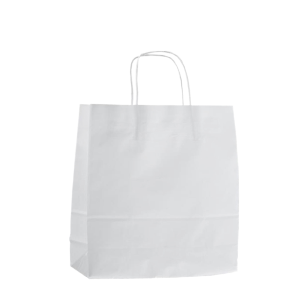 KRAFT WHITE PAPER BAG LRG