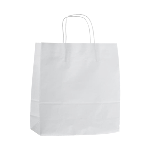 KRAFT WHITE PAPER BAG XL