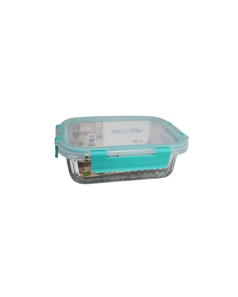 640ml Rectangular Glass Container