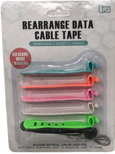 [7378] Cable tie Sillicone 6pc