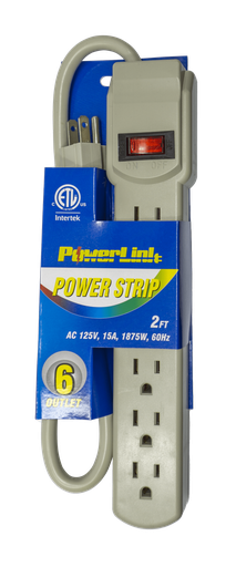 [253538] Power Strip 6 Plug 2ft