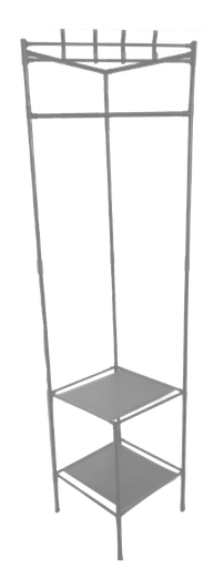 [253790] Corner Coat Rack White