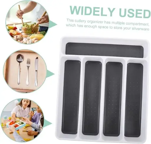 [210248] Organizer Flatware White 