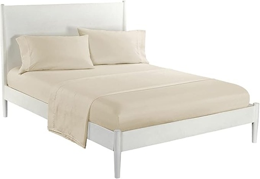 [253740] BED SHEET FULL 4PC BEIGE
