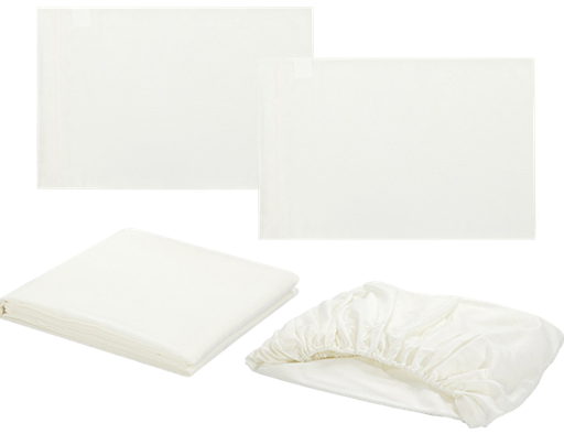 [253739] BED SHEET FULL 4PC CREAM