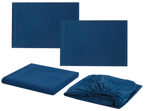 [253756] BED SHEET KING 4PC BLUE