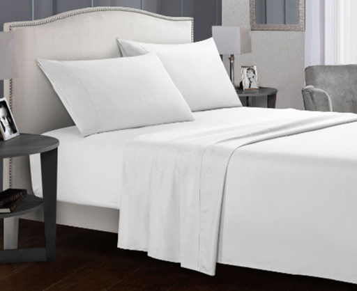 [253736] BED SHEET TWIN 3PC WHITE