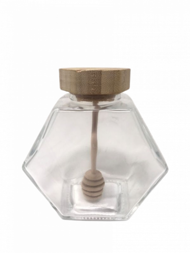 [7338] Glass Honey Jar 380ml