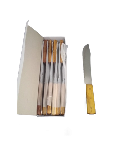 [171311] Knife wooden handle 6" 12pc