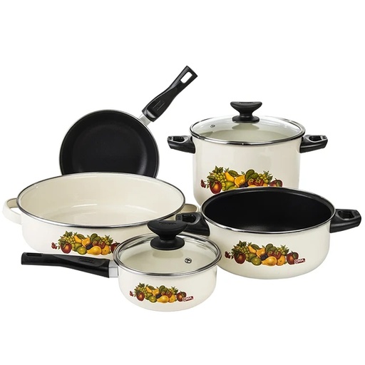 [317370] CINSA 7PC LISBOA COOKWARE SET CREAM