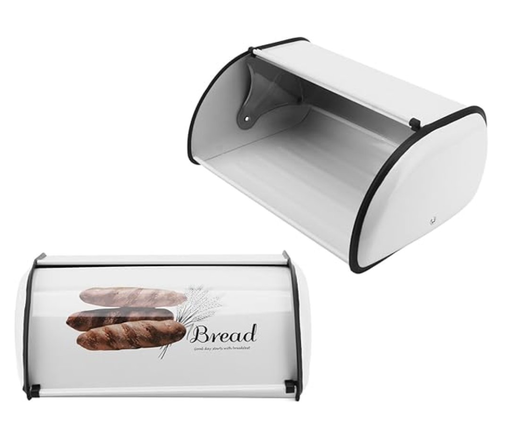 [253903] BREAD BOX METAL WHITE