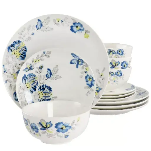 [13539612] GIBSON UPPINGHAM 12PC DINNERWARE SET ROUND